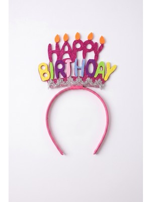 Le Mabelle Çok Renkli Pastel Tonları Happy Birthday Kız Çocuk Parti Tacı