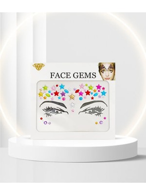 Le Mabelle Çok Renkli Yıldız Model Kız Çocuk Yüz Sticker