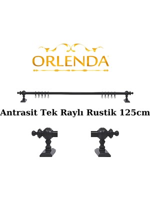 Özgürce Ahşap Başlıklı Alüminyum Perde Askısı, 125CM, Rustik Tasarım