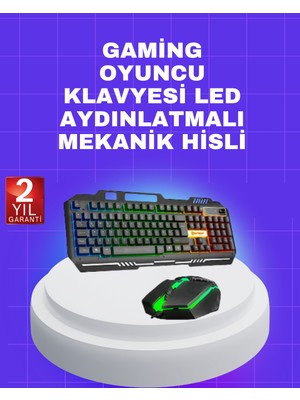Emh Store Gaming Klavye Mouse – Çatışmasız Tuş, Hızlı Tepki Süresi - Lisinya