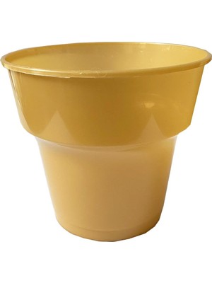 Omeyva Renkli Sert Mika Plastik Kristal Bardak - Altın - 6 Oz / 180 cc - 25'li Paket