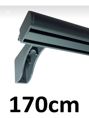 Özgürce Şık Iki Kanallı Antrasit Ray ile Modern Dekorasyon Ayrıntısı