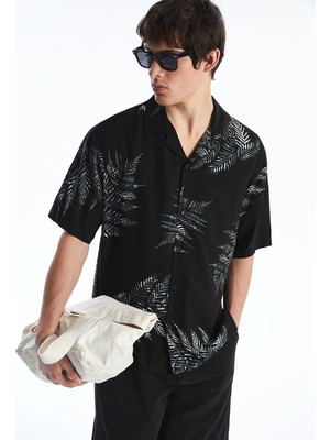Lc Waikiki Yeni Sezon Regular Fit Kısa Kollu Desenli Viskon Erkek Gömlek