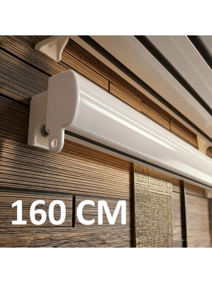 Özgürce Beyaz Alüminyum Tek Kanallı Dekoratif Metal Perde Kornişi