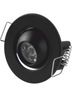 5 Adet Cata Ct 5268 Ufo Yıldız 1.5W Sıva Altı LED Spot Siyah Kasa Gün Işığı 3200K