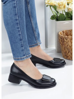 No 35 Moda Kare Toka Babet Siyah 37