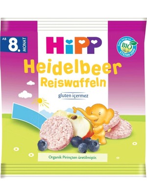 NessiWorld Organik Yabanmersinli Pirinçli Bebek Gofreti 30 gr