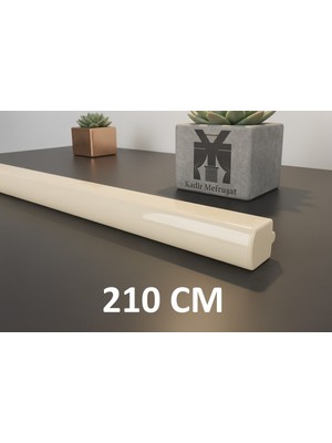 Özgürce Krem Renk Dekoratif Ray, Alüminyum, 2 Kanallı, Modern Tasarım