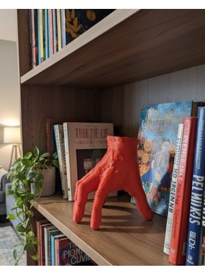 Özgürce 3D Kırmızı El Obje, Ev ve Ofis Dekoru, 17X16 Cm, Modern Tasarım