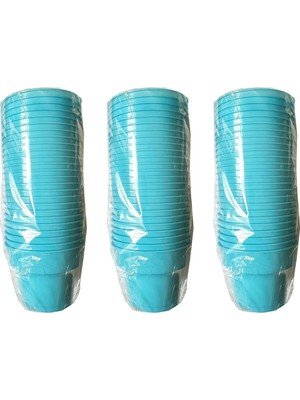 Omeyva Renkli Sert Mika Plastik Kristal Bardak - Turkuaz - 6 Oz / 180 cc - 75 Adet