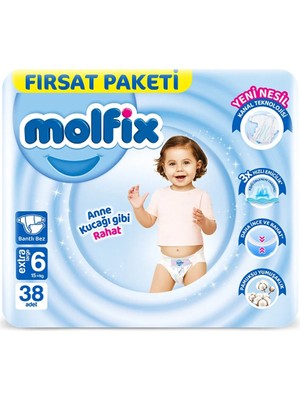 Nessi World Bebek Bezi Fırsat Paketi 6 Beden 15+ kg 38 Adet