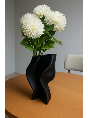 Özgürce Dalgalı Hatlı Modern Dekoratif Vazo, Şık Ev Aksesuarı