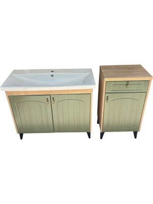 Akademik Mimarlık Elite 100 cm Banyo Dolabı + Çekmeceli Yarım Boy Dolap