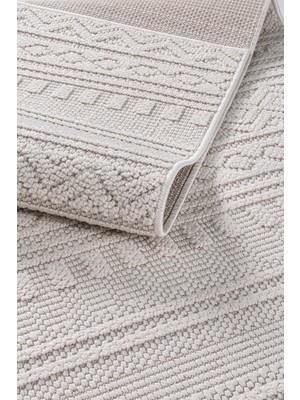 Dekoratif Özel Kesim Loop Sisal Tozumaz Polipropilen Dokuma Taban Modern Koridor Oda Halısı Krem