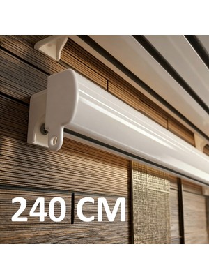 Özgürce Beyaz Alüminyum Dekoratif Ray ve Metal Perde Kornişi, Şık ve Zarif Tasarım