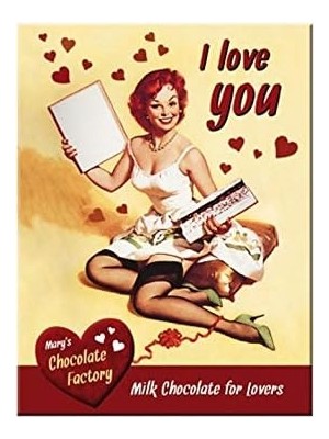 Naque Art I You Chocolate Magnet