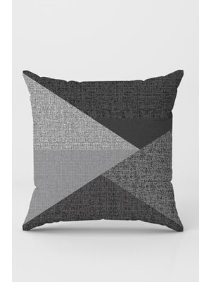 Naque Füme Premium Tay Tüyü Leke Tutmaz Kumaş Geometrik Çift Taraflı Kırlent Yastık Kılıfı KRL1123