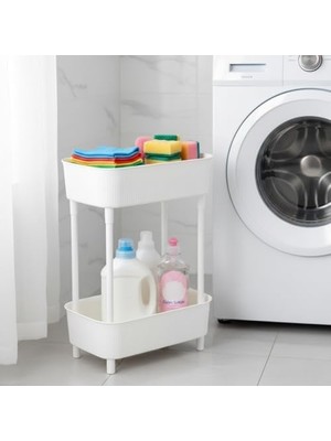 Naque 2 Katlı Çok Amaçlı Düzenleyici Raf – Banyo, Mutfak, Dolap Içi Organizer | 29,5X18X41 cm | Dayanıklı Hafif Tasarım | Depolama ve Düzen Için Pratik Çözüm