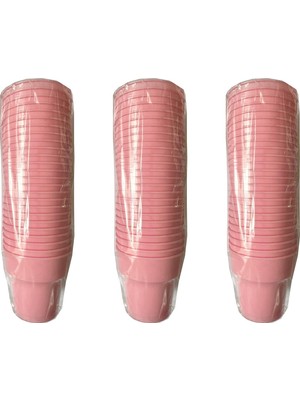Omeyva Renkli Sert Mika Plastik Kristal Bardak - Pembe - 6 Oz / 180 cc - 75 Adet