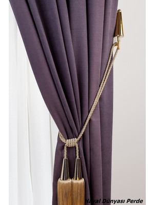 Özgürce Şık Tasarımlı Dekoratif Renso ve Perde Bağı Braçol Takım Seti