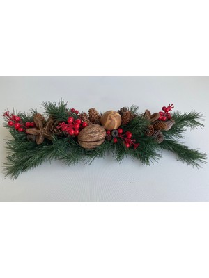 Özgürce Yılbaşı ve Christmas Temalı Yapay Çiçek Aranjmanı, Şık Dekorasyon Ürünü