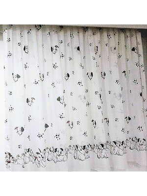 Brillant Sevimli Dostlar Çocuk Odası Tül Perde-EN: 180 cm: Boy: 200 cm-1/2 Pile