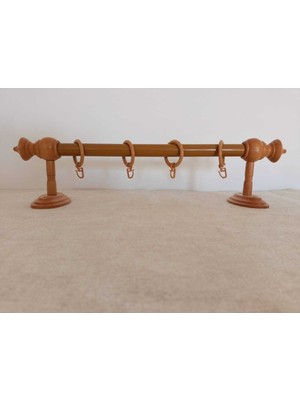 Özgürce Rustik Ahşap 150 cm Korniş Perde Askısı, Şık ve Dayanıklı Perde Aksesuarı