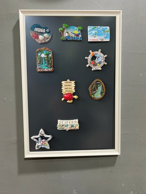 Özgürce Şık Magnet Pano 53X36 Cm, Dekoratif Metal Panosu, Beyaz