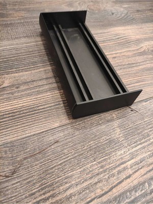 Özgürce Şık Siyah Metal Korniş, 120 Cm, Alüminyum Dekoratif Tasarım