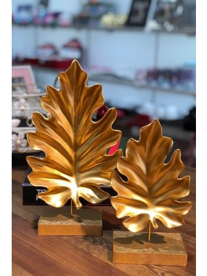Özgürce 2'li Modern Gold Çınar Yapraklı Şık Takım