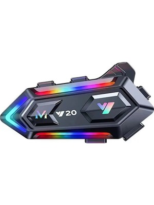 Senka Y20 Motor Kurye Kask Kulaklık Rgb Modlu Bluetoototosiklet Kulaklık 5.3 Bluetooth Interkom