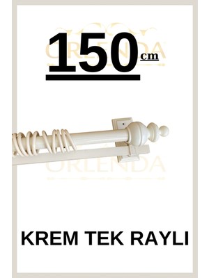 Özgürce Şık ve Dayanıklı 150CM Tek Raylı Rustik Perde Askısı