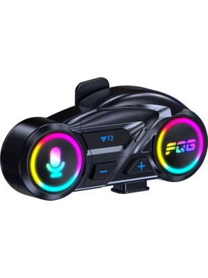 Senka Y13 Motor Kask Kulaklık Rgb Modlu Ralu Motosiklet Kulaklık 5.3 Bluetooth Intercom