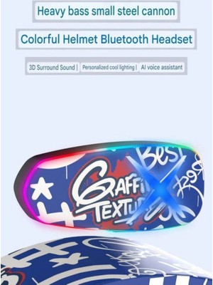 Senka Helmet Graffiti Motor Kask Kulaklık Rgb Modlu Su Geçirmez 6.0 Bluetooth Intercom Yenı Model