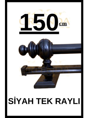 Özgürce Rustik Tek Raylı Perde Askısı, 150CM, Şık ve Dayanıklı Tasarım