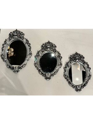 Özgürce Şık ve Modern Dekoratif Polyester Üçlü Yaprak Aynalar Seti