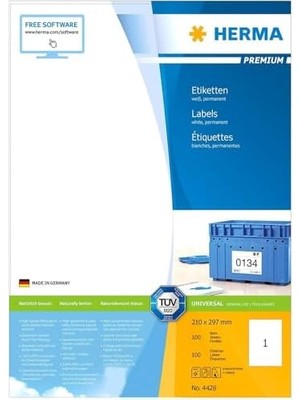 Naque Kuyumcu Etiketi A4 100 210X297 Beyaz