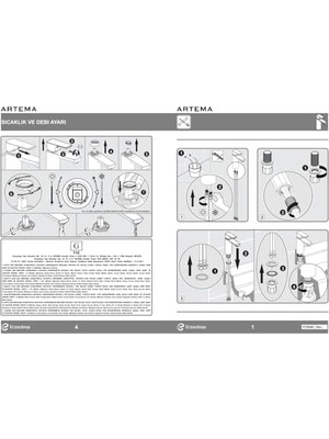 Naque Root Round A42705 Lavabo Bataryası, Krom