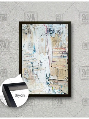 SML Tablo Tuval Üzerinde Boya Izleri Abstract Sanat  Dikey Çerçeveli Kanvas Tablo