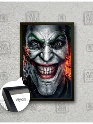 SML Tablo Joker Film Sinema Mafya Kötü Adam Dikey Çerçeveli Kanvas Tablo