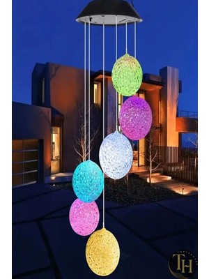 Toptanhane Solar Güneş Enerjili Renk Geçişli Kristal 6 Lı Top Aydınlatma