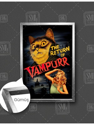 SML Tablo Vampir Kedi Vampir Filmi Parodisi  Dikey Çerçeveli Kanvas Tablo
