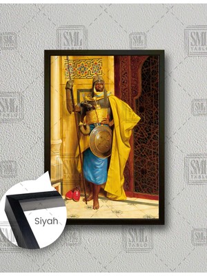 SML Tablo Ressam Ludwig Deutsch The Palace Guard Dikey Çerçeveli Kanvas Tablo