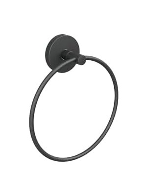 Naque Yapışkanlı &vidalı Yuvarlak Havluluk-Siyah