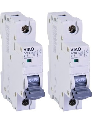 Naque 6VTB-1B16 Otomatik Sigorta 6ka B Tipi 1 Kutup 16A (2 Paketi)