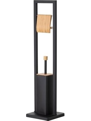 Naque Boho Tuvalet Fırçalık&kağıtlık Siyah