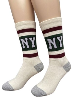 New York (Ny) Nakışlı Tasarım Soket Çorap