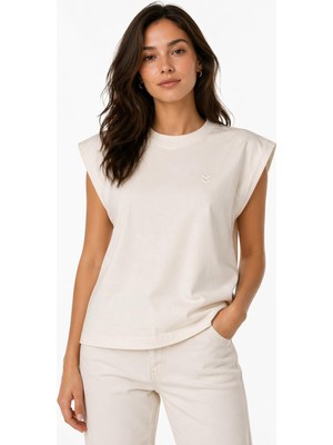 Hummel Remiendo S/s 912323-9157 Krem Kadın T-Shirt