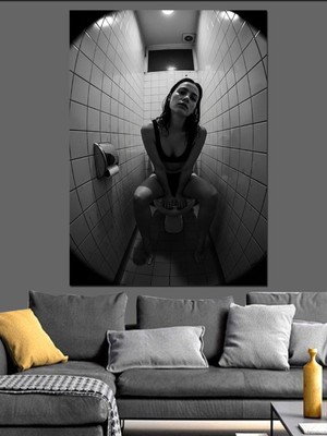 Özgürce Düşünceli Kadın Silüeti Dekoratif Kanvas ve Mdf Ahşap Tablo