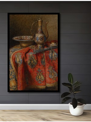 Özgürce Dekoratif Ahşap Dikdörtgen Tablo, Oryantalist Doğu Sanatı, Şık Çerçeve